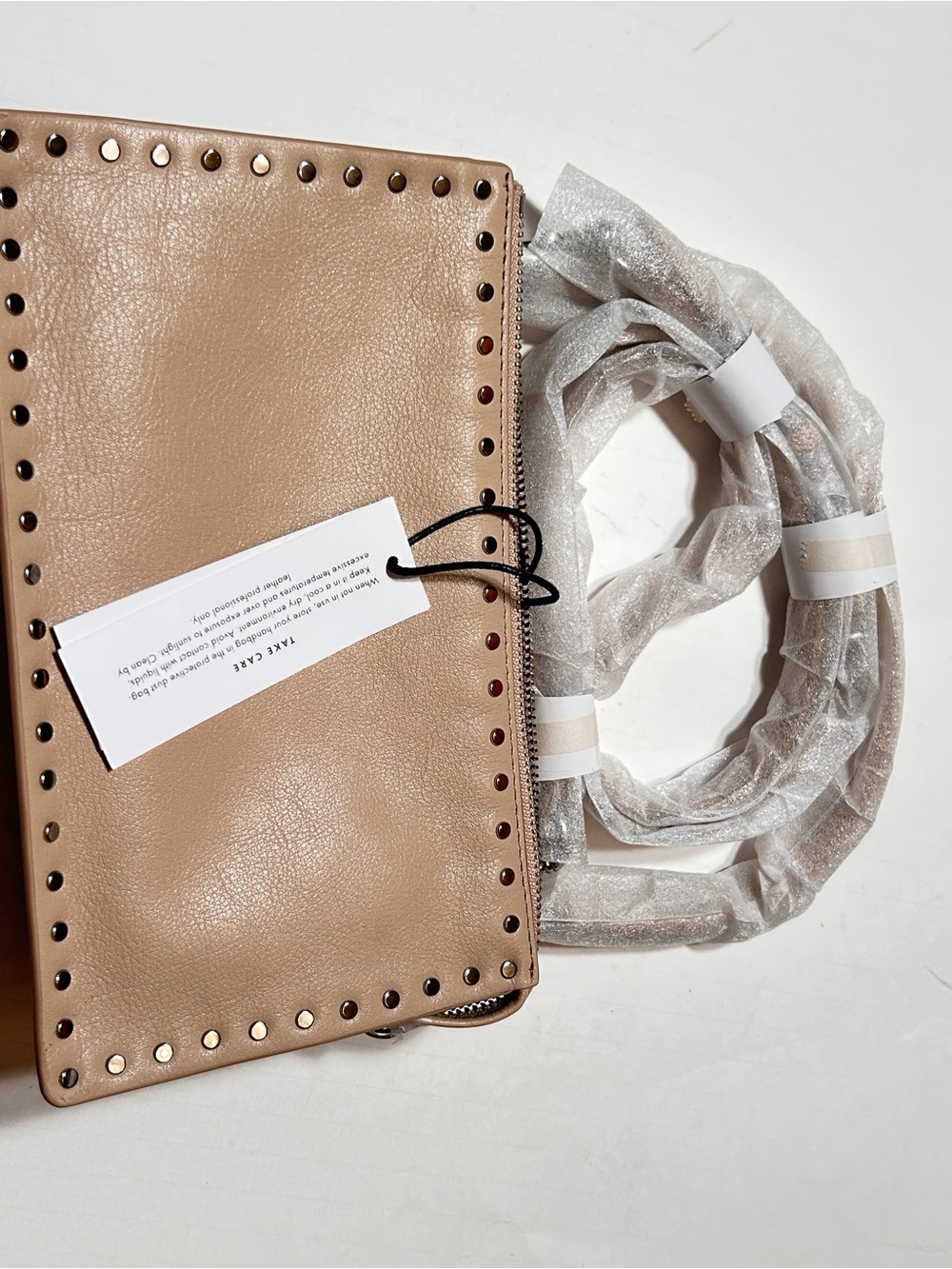 Rebecca Minkoff Tan Studded Top Handle and Crossbody
